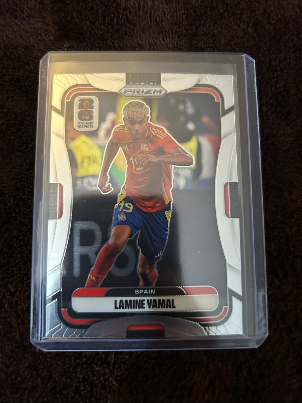 Panini Prizm Lamine Yamal Soccer Card - Red, Blue